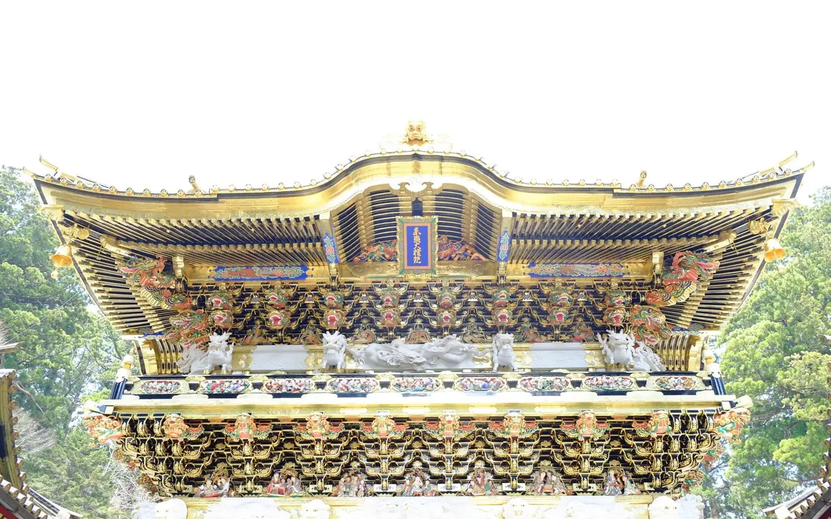 The gilded Yomeimon gate at Nikko Toshogu shrine